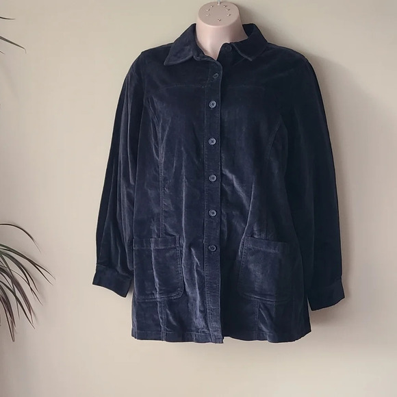 NWT Venetzia Jeans Clothing.corduroy shirt jacket sz.22-24 women's soft unlined - Picture 1 of 12